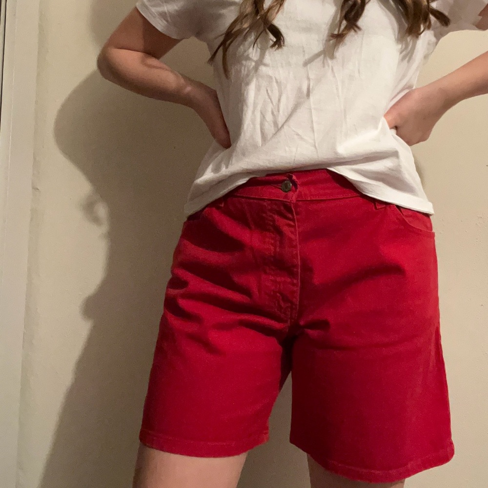 Levi’s Red Classic Jeans Stretch Shorts Denim